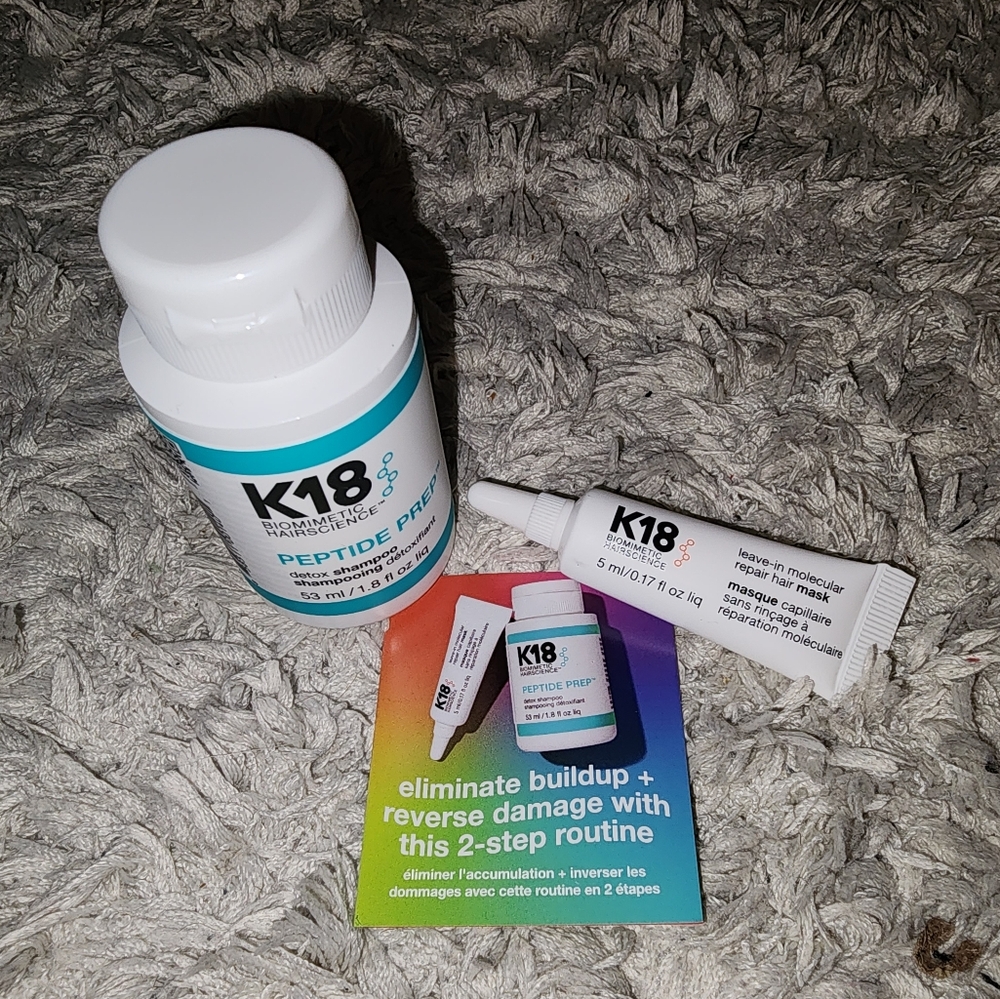 K18 Travel Size Peptide Prep Shampoo & Leave-In Hair Mask